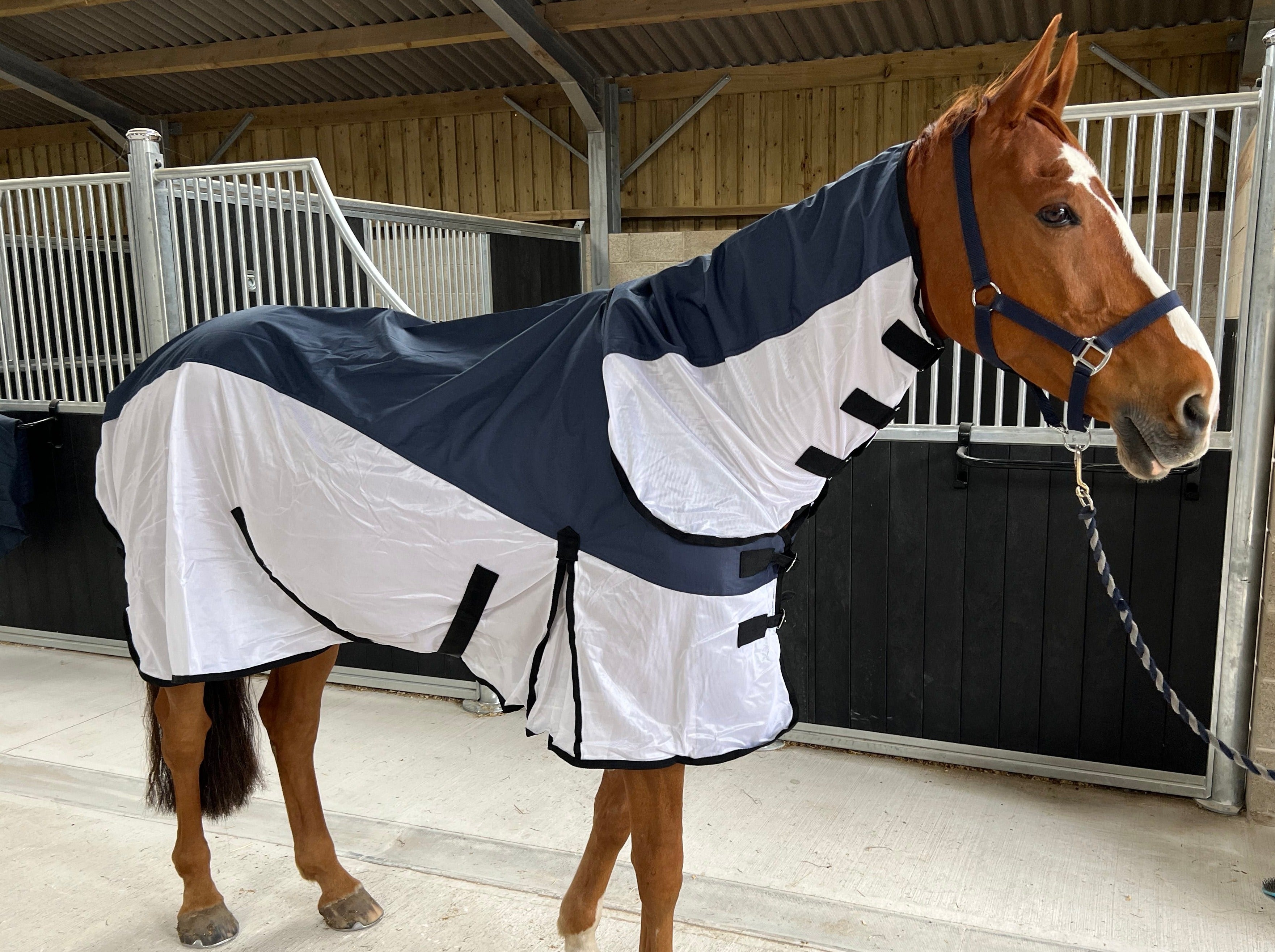 Hybrid Fly & Showerproof Mesh Sheet Turnout Rug - 600d Ripstop 0g Fill Upper Lining