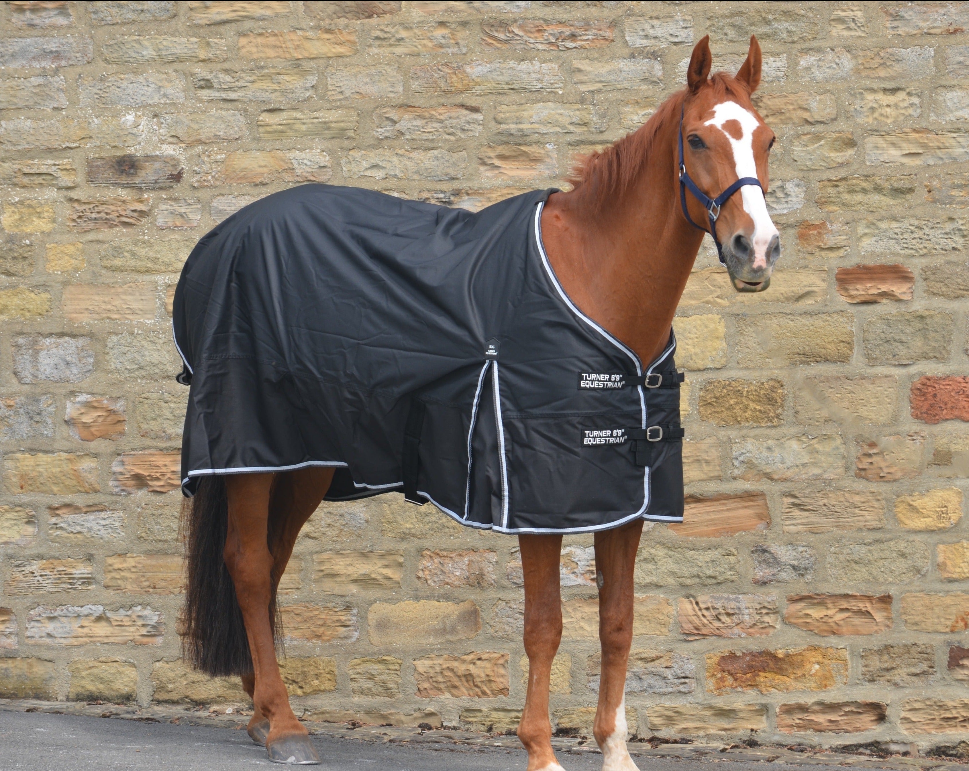 Lightweight 600d  Denier Turnout Rug 50g Fill Black